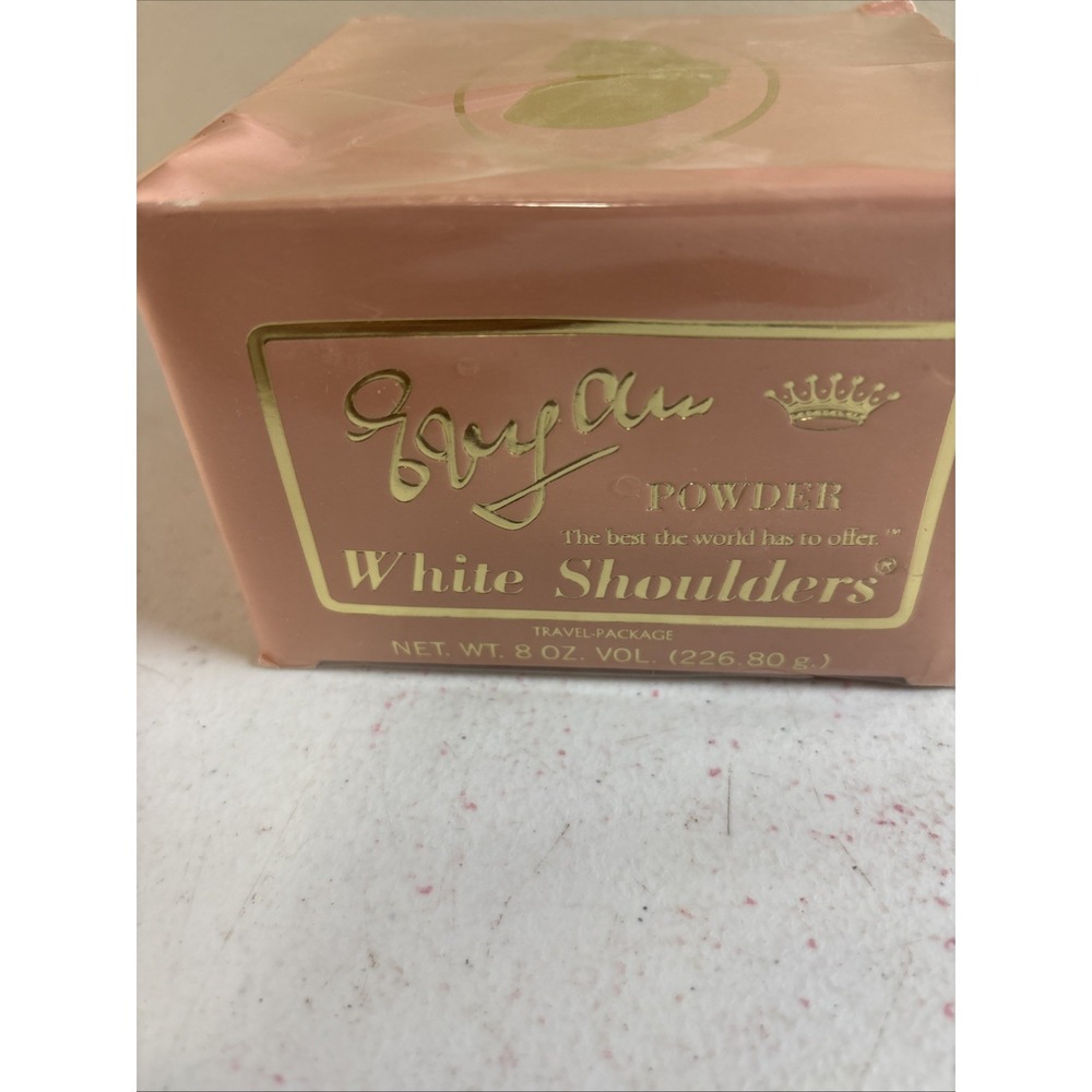 VTG WHITE SHOULDERS by EVYAN DUSTING BODY BATH POWDER 227 GRAMS NOS Read